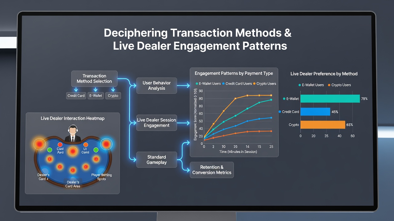 Graph displaying engagement metrics for different transaction methods in mobile live dealer games